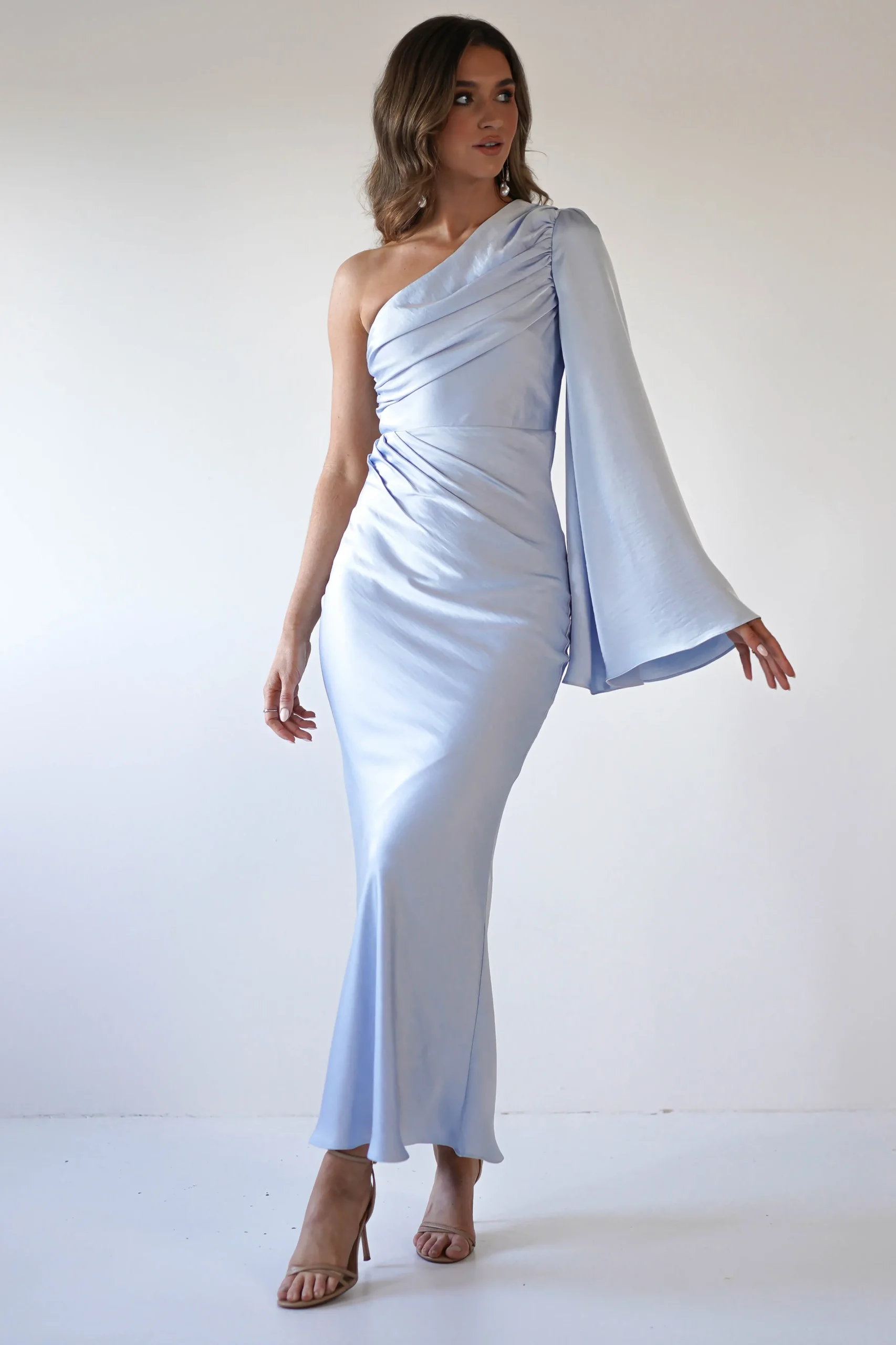 Outlet Sylvana Silky Maxi Dress | Blue Lange Kleider|Maxikleider