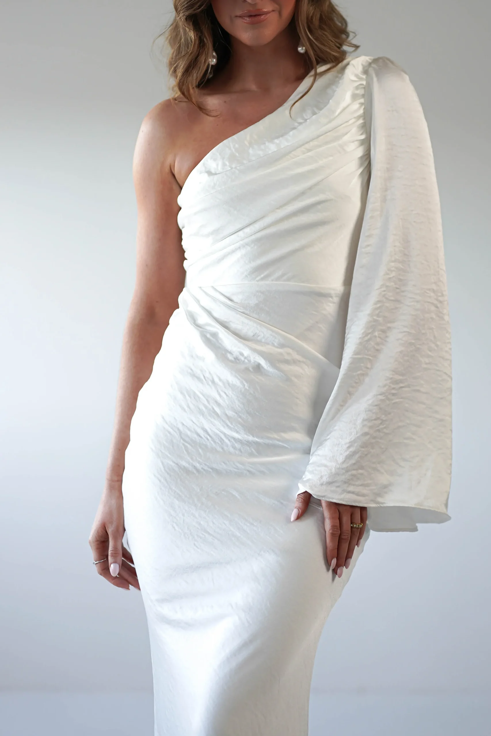 Discount Sylvana Silky Maxi Dress | Ivory Lange Kleider|Maxikleider