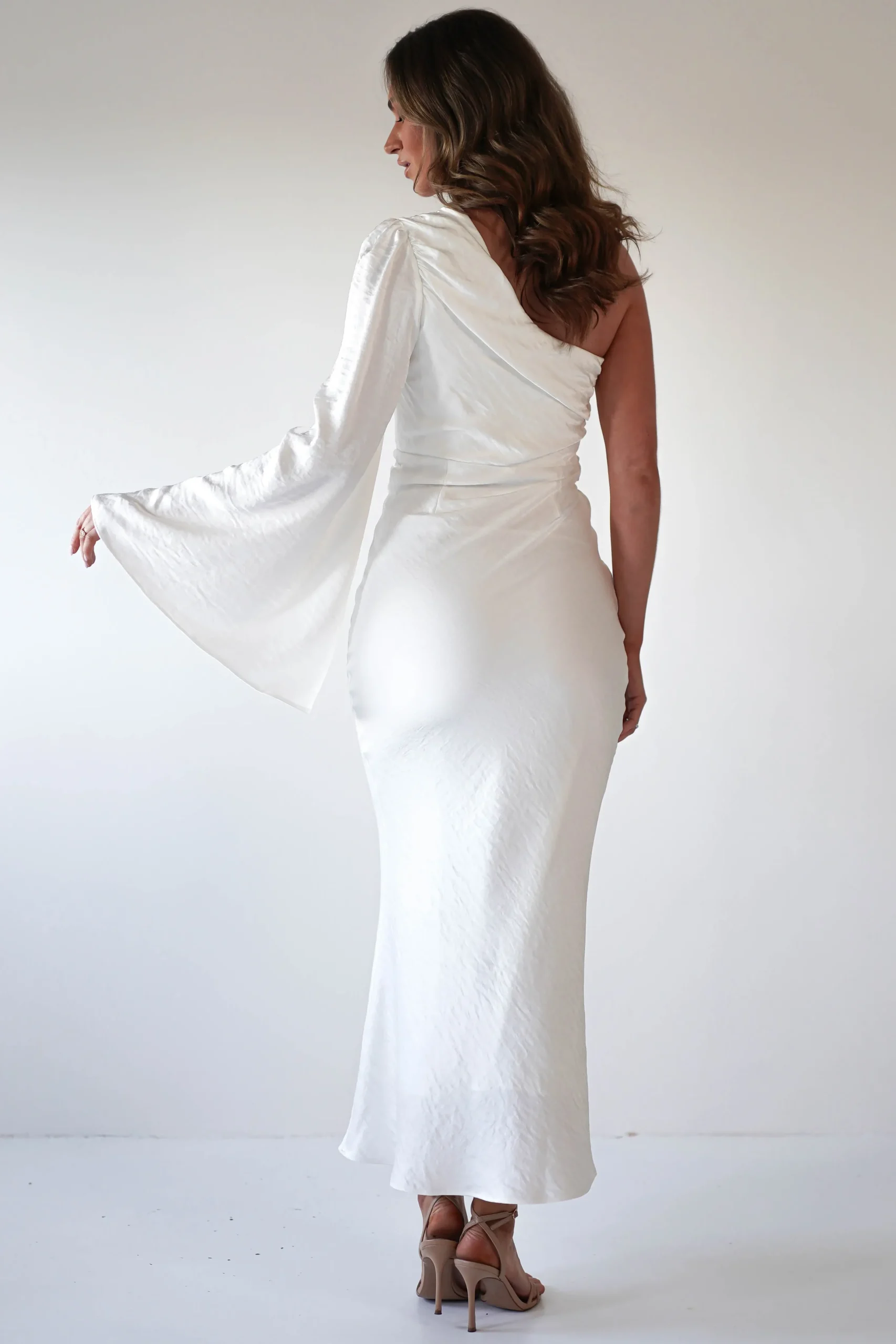 Discount Sylvana Silky Maxi Dress | Ivory Lange Kleider|Maxikleider