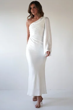 Discount Sylvana Silky Maxi Dress | Ivory Lange Kleider|Maxikleider