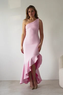 Best Tabitha Textured Bodycon Midaxi Dress | Pink Lange Kleider|Maxikleider