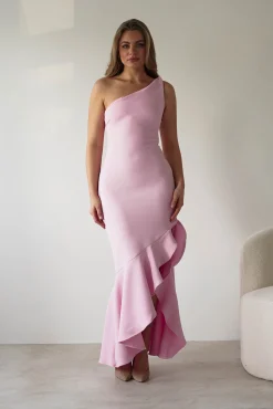 Best Tabitha Textured Bodycon Midaxi Dress | Pink Lange Kleider|Maxikleider