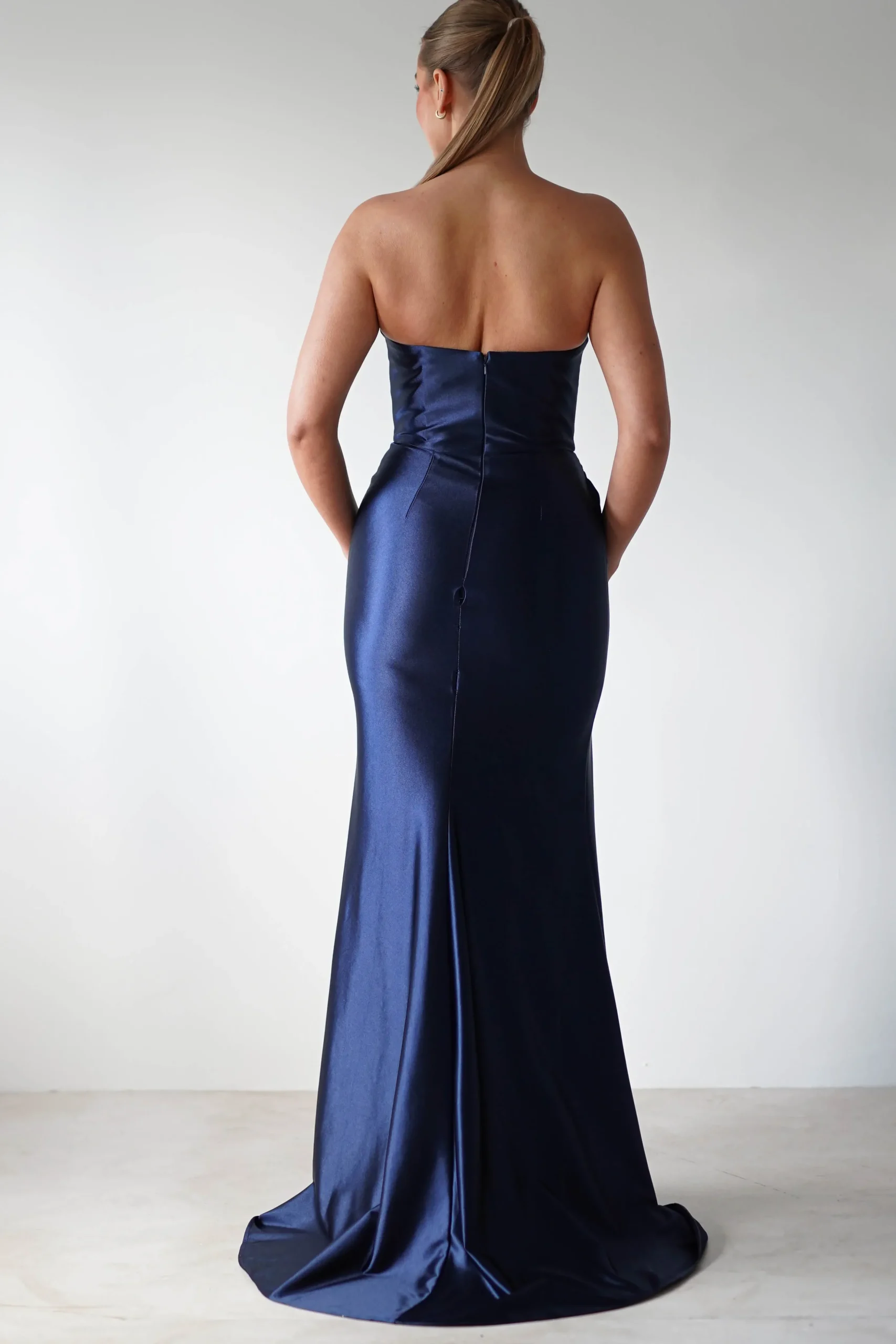 Hot Venice Strapless Bodycon Gown | Navy Sommerkleider|Sommerkleider