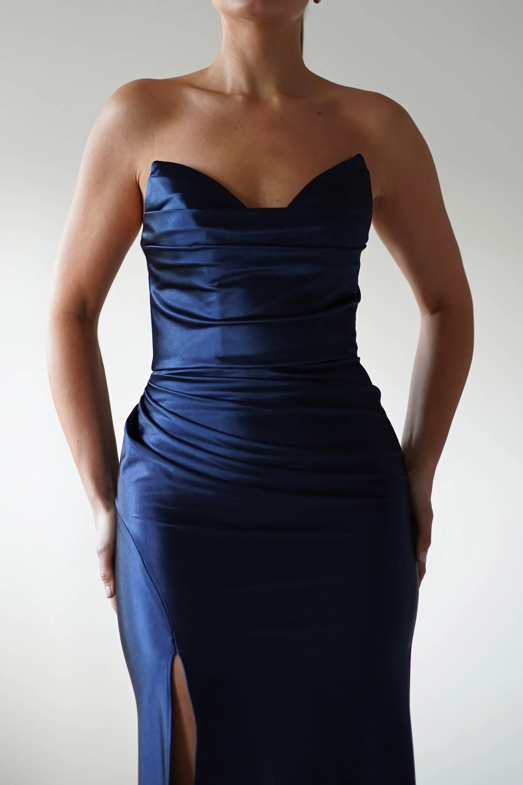 Hot Venice Strapless Bodycon Gown | Navy Sommerkleider|Sommerkleider
