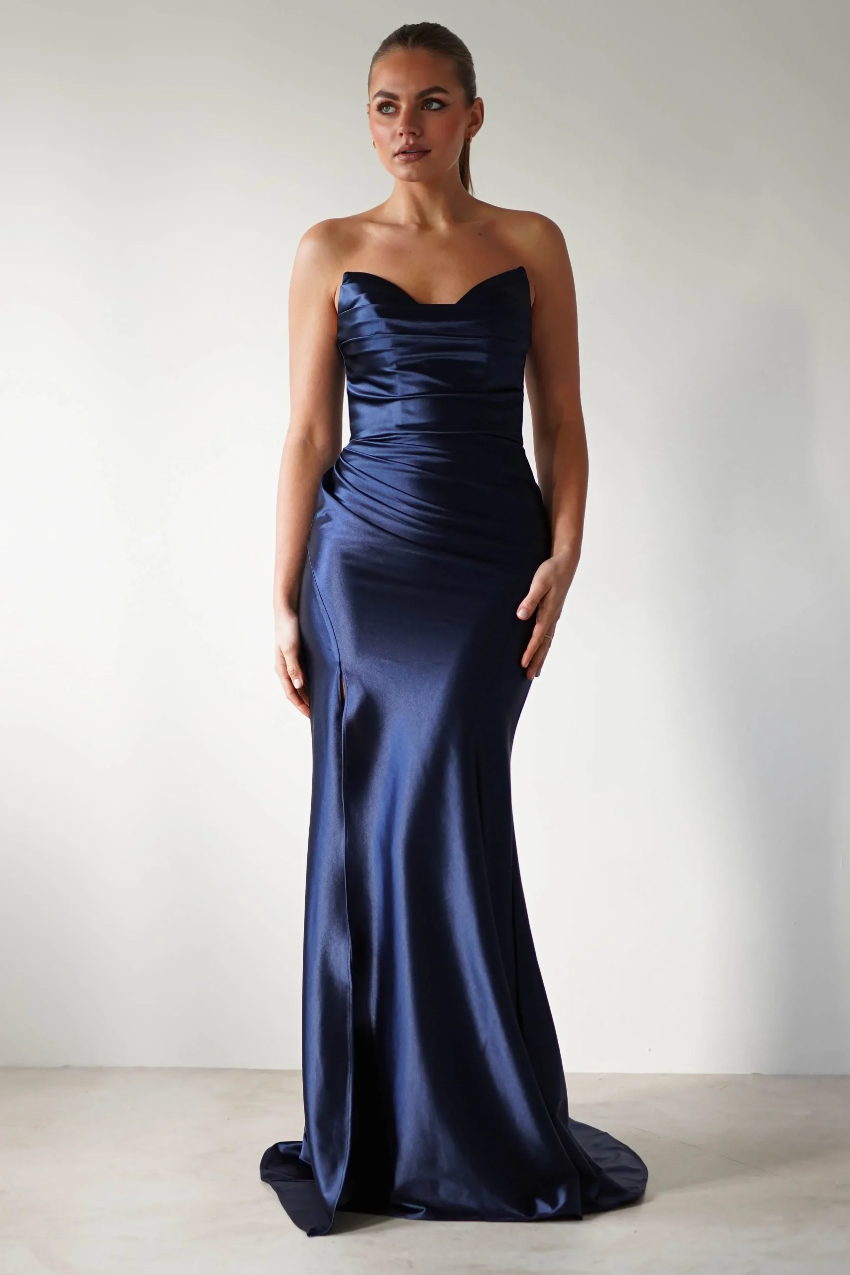 Hot Venice Strapless Bodycon Gown | Navy Sommerkleider|Sommerkleider