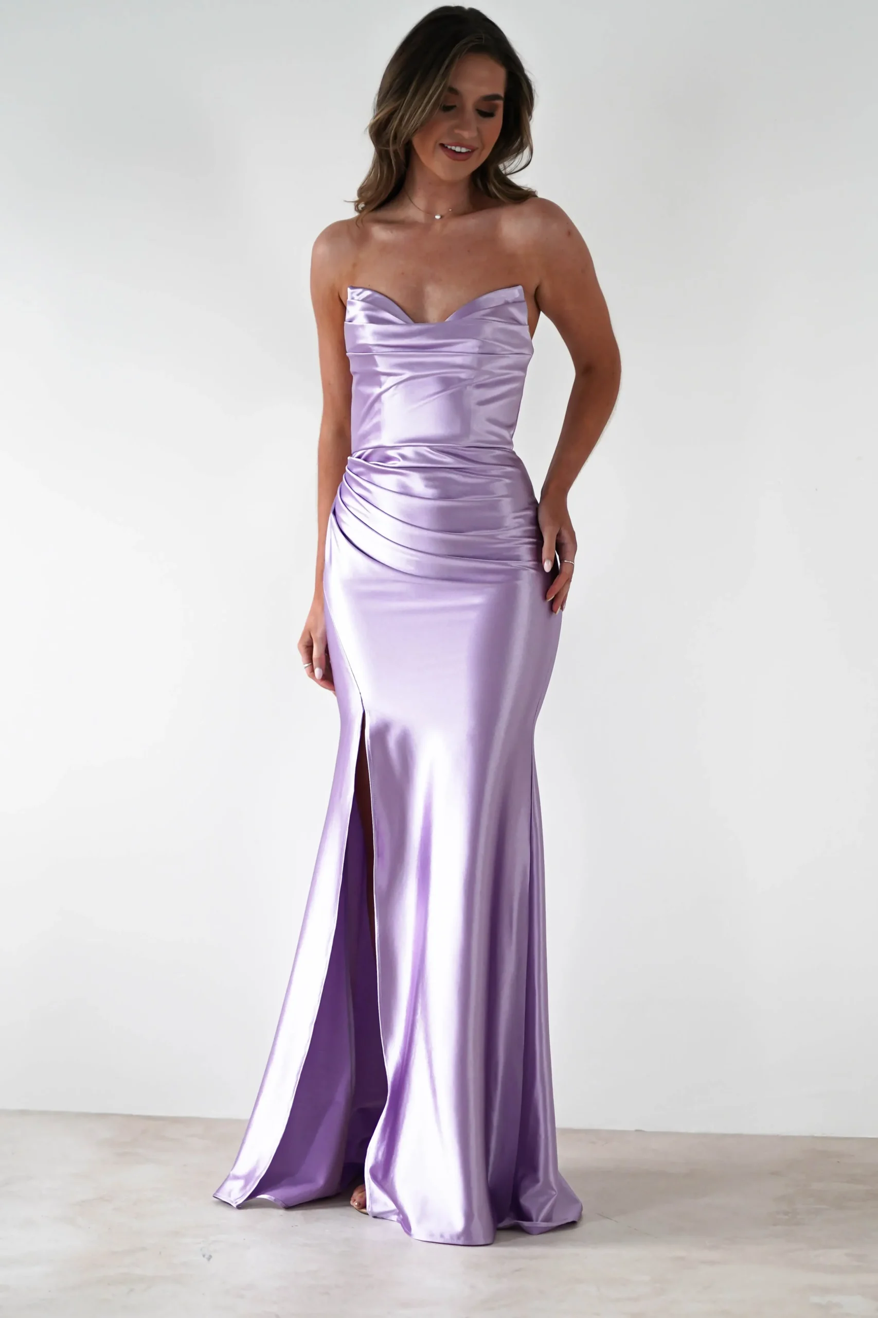 Clearance Venice Strapless Bodycon Gown | Lilac Sommerkleider|Sommerkleider