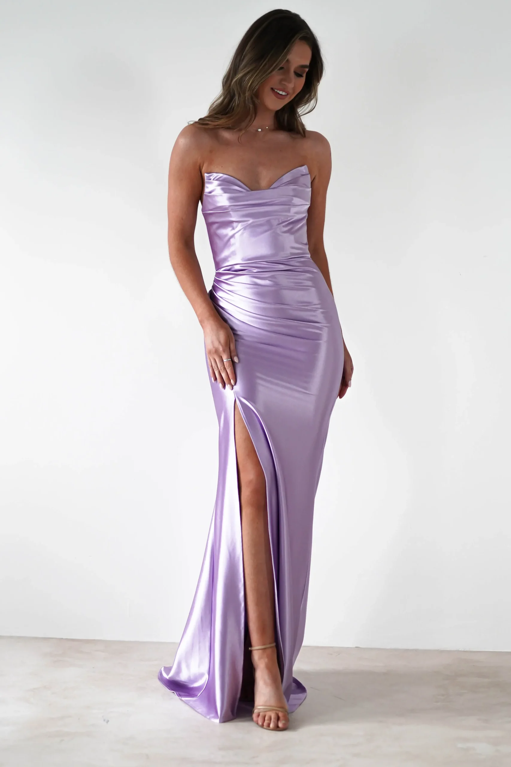 Clearance Venice Strapless Bodycon Gown | Lilac Sommerkleider|Sommerkleider