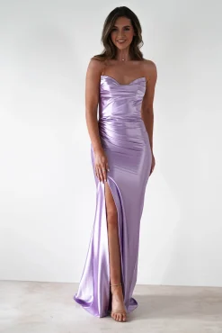 Clearance Venice Strapless Bodycon Gown | Lilac Sommerkleider|Sommerkleider