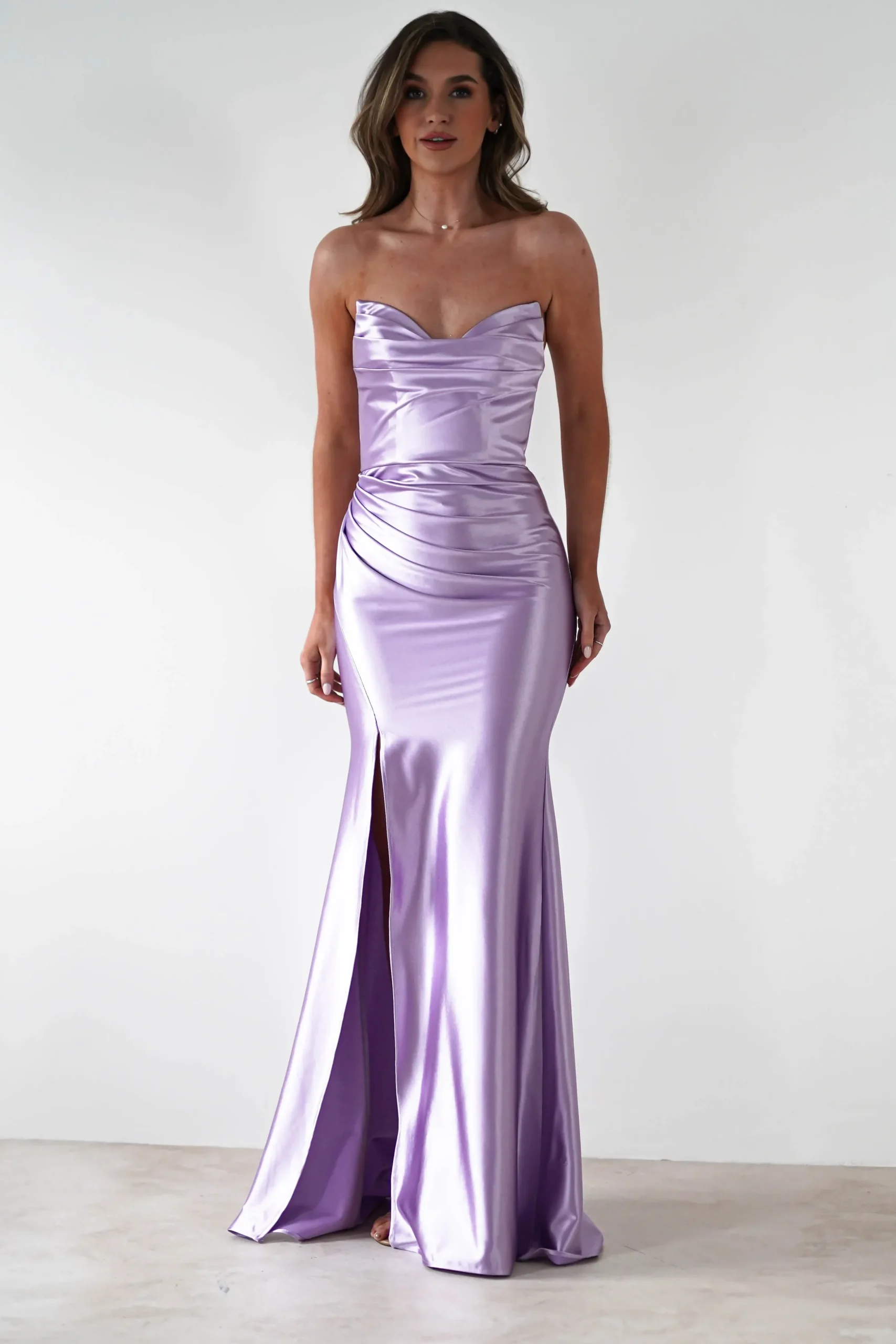Clearance Venice Strapless Bodycon Gown | Lilac Sommerkleider|Sommerkleider