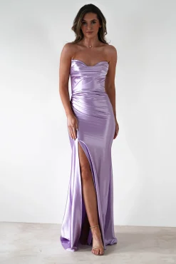 Clearance Venice Strapless Bodycon Gown | Lilac Sommerkleider|Sommerkleider