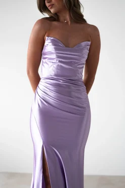 Clearance Venice Strapless Bodycon Gown | Lilac Sommerkleider|Sommerkleider
